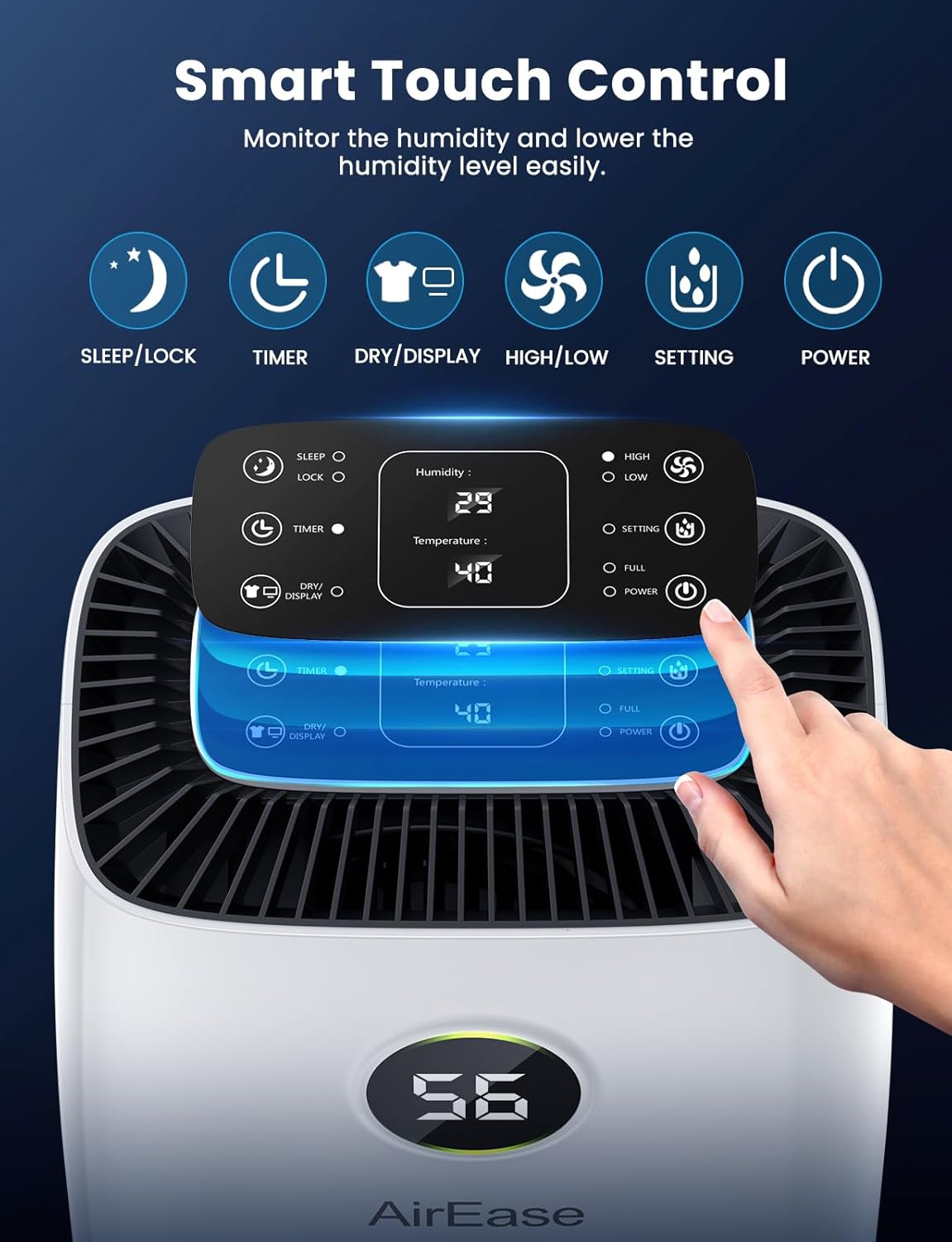 AirEase 12L/Day Dehumidifier for Home - Image 2